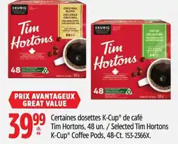 Canadian Tire Keurig Selected Tim Hortons K-Cup Coffee Pods offer