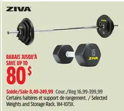 Canadian Tire ZIVA Selected Weights and Storage Rack offer