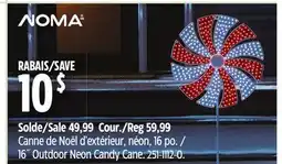 Canadian Tire Noma 16˝ Outdoor Neon Candy Cane offer