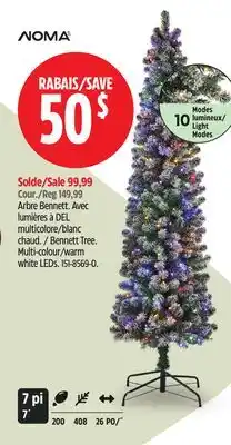 Canadian Tire Noma Bennett Tree. Multi-colour/warm white LEDs offer