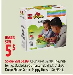 Canadian Tire LEGO Duplo Shape Sorter: Puppy House offer