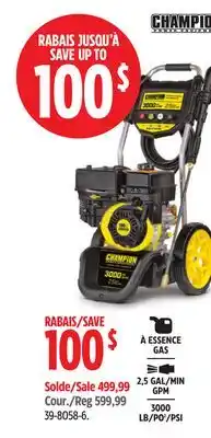 Canadian Tire MIN GPM 3000 LB/PO2/PSI offer