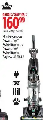 Canadian Tire Bissell PowerLifter Swivel Rewind Bagless offer