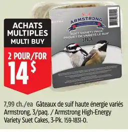 Canadian Tire Armstrong High-Energy Variety Suet Cakes 3-Pk offer