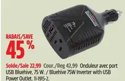 Canadian Tire Bluehive 75W Inverter with USB Power Outlet offer
