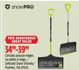 Canadian Tire Snowpro Selected Snow Shovels/ Pushers offer