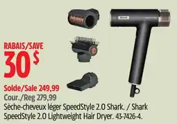 Canadian Tire Shark SpeedStyle 2.0 Lightweight Hair Dryer offer