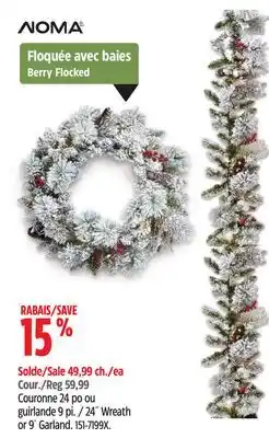 Canadian Tire Noma 24˝ Wreath or 9´ Garland offer