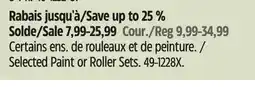 Canadian Tire Selected Paint or Roller Sets offer