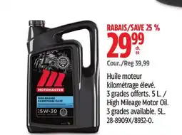 Canadian Tire MotoMaster High Mileage Motor Oil offer
