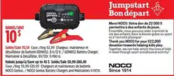 Canadian Tire NOCO GENIUS2 Battery Charger, Maintainer & Desulfator, 6V/12V offer