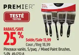 Canadian Tire Premier Mixed Paint Brushes offer