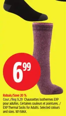 Canadian Tire EXP Thermal Socks for Adults offer