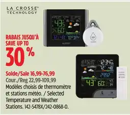 Canadian Tire La Crosse Selected Temperature and Weather Stations offer