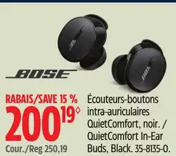 Canadian Tire Bose QuietComfort In-Ear Buds offer