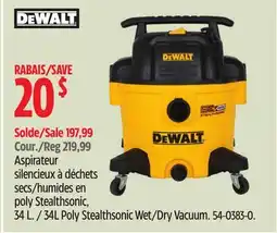 Canadian Tire Dewalt 34L Poly Stealthsonic Wet/Dry Vacuum offer