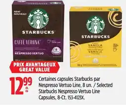 Canadian Tire Selected Starbucks Nespresso Vertuo Line Capsules, 8-Ct offer