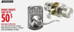 Canadian Tire Garrison Selected Locks and Deadbolts offer