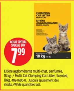 Canadian Tire Multi-Cat Clumping Cat Litter, Scented, 18kg offer