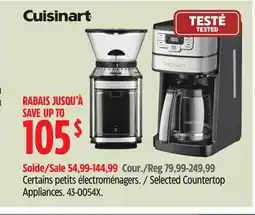 Canadian Tire Cuisinart Selected Countertop Appliances offer