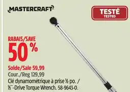 Canadian Tire MASTERCRAFT 1β2Λ-Drive Torque Wrench offer