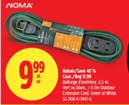 Canadian Tire Noma 4.5m Outdoor Extension Cord offer
