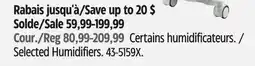 Canadian Tire AIRCARE Selected Humidifiers offer