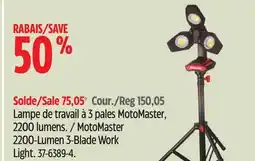 Canadian Tire MotoMaster 2200-Lumen 3-Blade Work Light offer