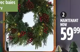Canadian Tire 24˝ Pre-Lit Cedar Berry Wreath offer