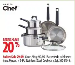 Canadian Tire Master Chef 9-Pc Stainless-Steel Cookware Set offer