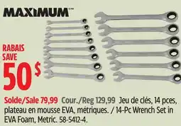 Canadian Tire MAXIMUM 4-Pc Wrench Set in EVA Foam offer