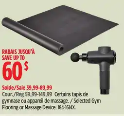 Canadian Tire Selected Gym Flooring or Massage Device offer