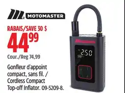 Canadian Tire Motomaster Cordless Compact Top-off Inflator offer