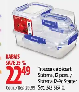 Canadian Tire Sistema 12-Pc Starter Set offer
