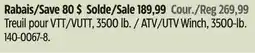 Canadian Tire Motomaster ATV/UTV Winch offer