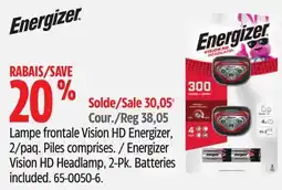 Canadian Tire Energizer Vision HD Headlamp, 2-Pk. Batteries included offer