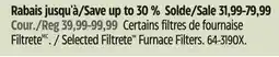 Canadian Tire Selected Filtrete Furnace Filters offer