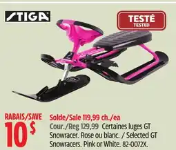 Canadian Tire Stiga Selected GT Snowracers offer