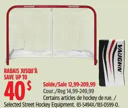 Canadian Tire Sherwood Selected Street Hockey Equipment offer