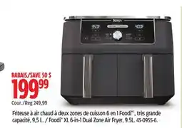 Canadian Tire Ninja Foodi XL 6-in-1 Dual Zone Air Fryer offer