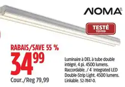 Canadian Tire Noma 4´ Integrated LED Double-Strip Light offer