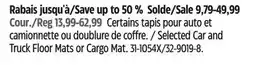 Canadian Tire Motomaster Selected Car and Truck Floor Mats or Cargo Mat offer