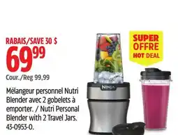 Canadian Tire Nutri Personal Blender with 2 Travel Jars offer