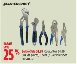 Canadian Tire Mastercraft 5-Pc Pliers Set offer