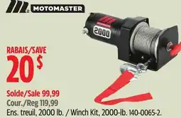 Canadian Tire MOTOMASTER Winch Kit offer