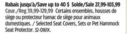 Canadian Tire Autotrends Selected Seat Covers offer