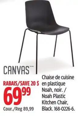 Canadian Tire Canvas Noah Plastic Kitchen Chair offer