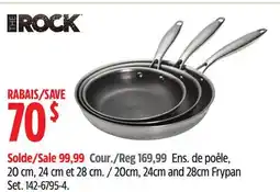 Canadian Tire THE ROCK 20cm, 24cm and 28cm Frypan Set offer