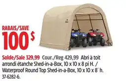 Canadian Tire Waterproof Round Top Shed-in-a-Box, 10 x 10 x 8´ h offer