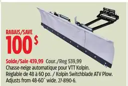 Canadian Tire Kolpin Switchblade ATV Plow offer